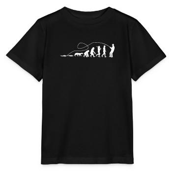 Evolution Angler TShirt - T-shirt bio MINI CREATOR Stanley/Stella Enfant - noir - Devant - Mikhail (115cm)