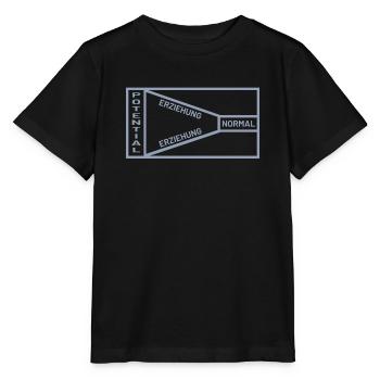 Erziehung Potential Normal Sprüche - Stanley/Stella Kinder T-Shirt MINI CREATOR  - Schwarz - Vorne - Mikhail (115cm)