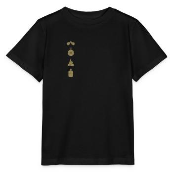 Camping Camping Campfire - Stanley/Stella MINI CREATOR Kids’ T-Shirt - black - Front - Mikhail (115cm)