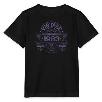 Jahrgang 1983 Geburtstag Jahrgang - Stanley/Stella Kinder T-Shirt MINI CREATOR  - Schwarz - Vorne - Mikhail (115cm)