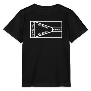 Erziehung Potential Normal Sprüche - Stanley/Stella Kinder T-Shirt MINI CREATOR  - Schwarz - Vorne - Mikhail (115cm)