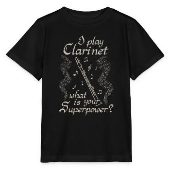 Klarinette Musikverein Orchester Geschenk - Stanley/Stella Kinder T-Shirt MINI CREATOR  - Schwarz - Vorne - Mikhail (115cm)