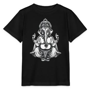Ganesha Gottheit Hindu - Stanley/Stella Kinder T-Shirt MINI CREATOR  - Schwarz - Vorne - Mikhail (115cm)
