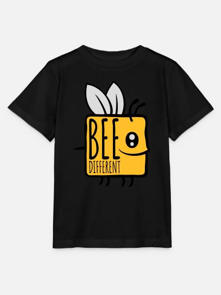 bee different Spruch Zitat - Stanley/Stella Kinder T-Shirt MINI CREATOR  - Schwarz