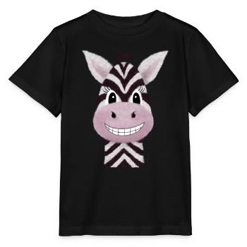 Süßes Zebra - Stanley/Stella Kinder T-Shirt MINI CREATOR  - Schwarz - Vorne - Mikhail (115cm)