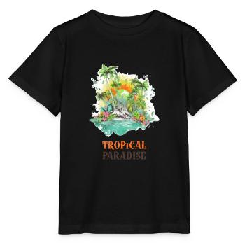 Paradis Tropical - T-shirt bio MINI CREATOR Stanley/Stella Enfant - noir - Devant - Mikhail (115cm)