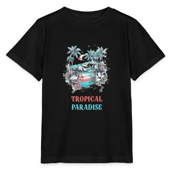 Tropical Paradise - Stanley/Stella MINI CREATOR Kids’ T-Shirt - black - Front - Mikhail (115cm)