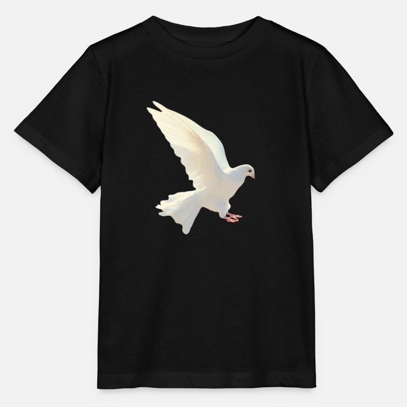 Tourterelle blanche - T-shirt bio MINI CREATOR Stanley/Stella Enfant - noir