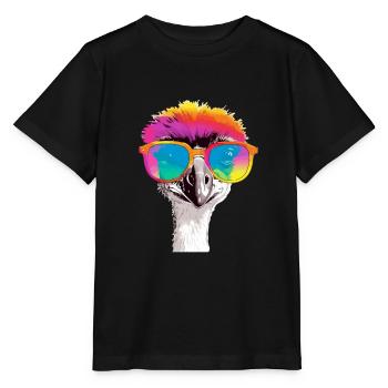 Oni der Strauß - Stanley/Stella Kinder T-Shirt MINI CREATOR  - Schwarz - Vorne - Mikhail (115cm)