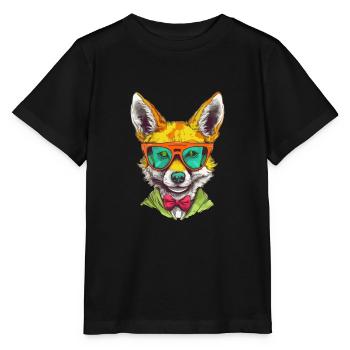 Axel the jackal - Stanley/Stella MINI CREATOR Kids’ T-Shirt - black - Front - Mikhail (115cm)