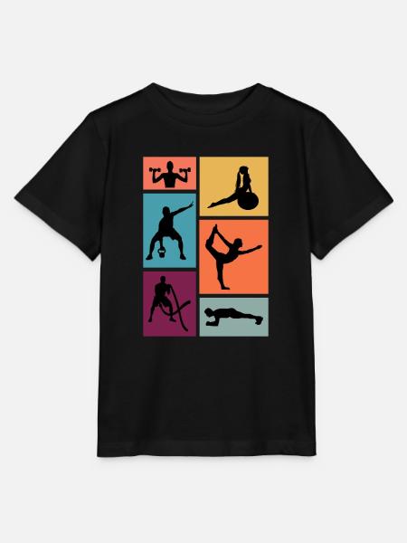 Fitness Übung Workout Fitnessstudio - Stanley/Stella Kinder T-Shirt MINI CREATOR  - Schwarz