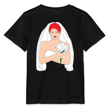 braut rot 1 - Stanley/Stella Kinder T-Shirt MINI CREATOR  - Schwarz - Vorne - Mikhail (115cm)
