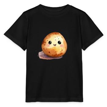 Süßkartoffel-Lächeln - Stanley/Stella Kinder T-Shirt MINI CREATOR  - Schwarz - Vorne - Mikhail (115cm)