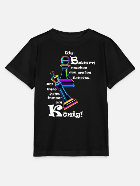 Schach Bauer König - Stanley/Stella Kinder T-Shirt MINI CREATOR - Schwarz