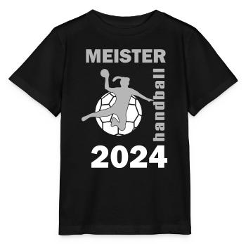 Frauenhandball Meister 2024 Handball - Stanley/Stella Kinder T-Shirt MINI CREATOR  - Schwarz - Vorne - Mikhail (115cm)