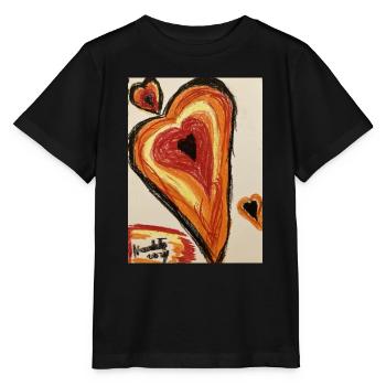 Cœur chaleureux - T-shirt bio MINI CREATOR Stanley/Stella Enfant - noir - Devant - Mikhail (115cm)