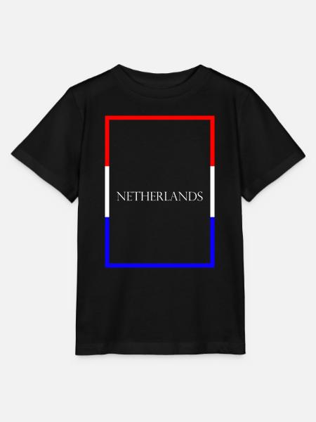 Niederlande - Statement Schriftzug mit Fahne - Stanley/Stella Kinder T-Shirt MINI CREATOR - Schwarz
