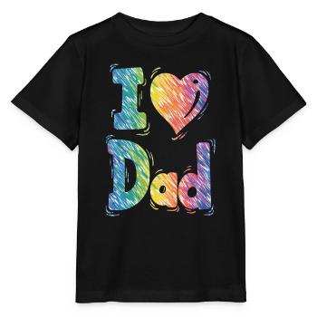 i love you dad dad favorite Best Father pops dad - Stanley/Stella MINI CREATOR Kids’ T-Shirt - black - Front - Mikhail (115cm)