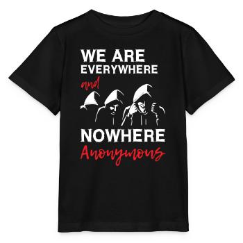 We Are Everywhere and Nowhere Anonymous - Stanley/Stella Kinder T-Shirt MINI CREATOR  - Schwarz - Vorne - Mikhail (115cm)
