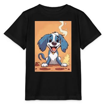 A Hilarious Tale: The Fire-Farting Dog - Stanley/Stella MINI CREATOR Kids’ T-Shirt - black - Front - Mikhail (115cm)