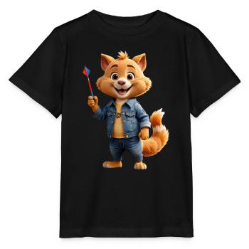 Animal mignon - T-shirt bio MINI CREATOR Stanley/Stella Enfant - noir - Devant - Mikhail (115cm)