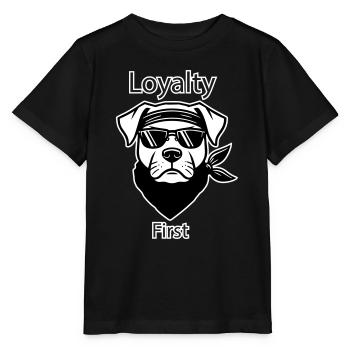 Gangster Dog - Loyalität zuerst Design - Stanley/Stella Kinder T-Shirt MINI CREATOR  - Schwarz - Vorne - Mikhail (115cm)