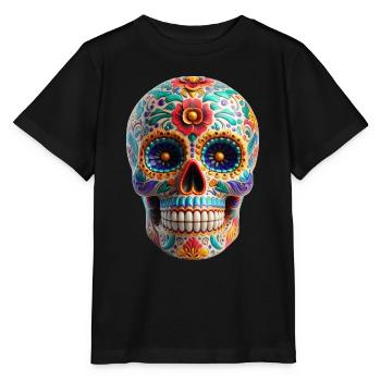 Sugar Skull - Stanley/Stella MINI CREATOR Kids’ T-Shirt - black - Front - Mikhail (115cm)