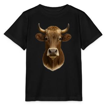 The most beautiful cow - Stanley/Stella MINI CREATOR Kids’ T-Shirt - black - Front - Mikhail (115cm)