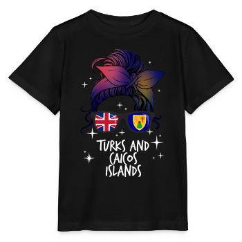 Turks and Caicos Islands - Stanley/Stella MINI CREATOR Kids’ T-Shirt - black - Front - Mikhail (115cm)