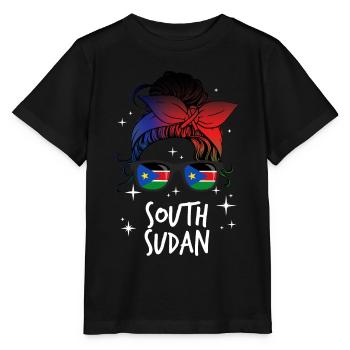 South Sudan - Stanley/Stella MINI CREATOR Kids’ T-Shirt - black - Front - Mikhail (115cm)