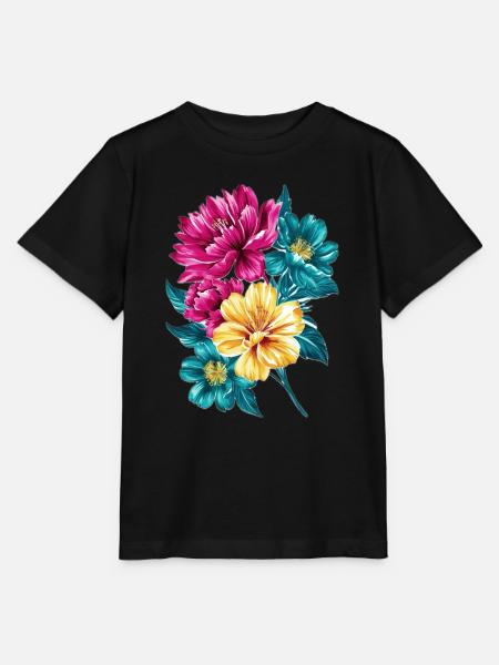 Blumenstrauß - Stanley/Stella Kinder T-Shirt MINI CREATOR - Schwarz