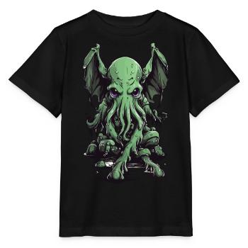 Slimy Halloween Cthulhu Tentacles Monster - Stanley/Stella MINI CREATOR Kids’ T-Shirt - black - Front - Mikhail (115cm)
