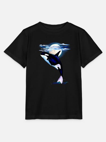 MOONSHINE ORCA - Stanley/Stella Kinder T-Shirt MINI CREATOR - Schwarz