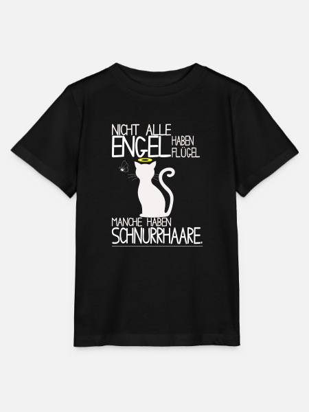 Katzen Shirt - Engel Schnurrhaare - Stanley/Stella Kinder T-Shirt MINI CREATOR - Schwarz