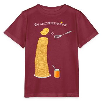 Crêpes, roi, cuisinier de crêpes, cuisinier amateur - T-shirt bio MINI CREATOR Stanley/Stella Enfant - bordeaux - Devant - Kain (125cm)