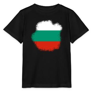 Drapeau bulgare Drapeau bulgare Sables d’or - T-shirt bio MINI CREATOR Stanley/Stella Enfant - noir - Devant - Mikhail (115cm)