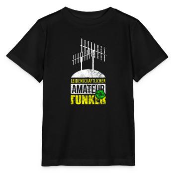 Antenne Funker Amateurfunker Geschenk - Stanley/Stella Kinder T-Shirt MINI CREATOR  - Schwarz - Vorne - Mikhail (115cm)