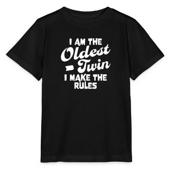 Oldest Twin - Twins Fun Matching Older Twin - Stanley/Stella Kinder T-Shirt MINI CREATOR  - Schwarz - Vorne - Mikhail (115cm)
