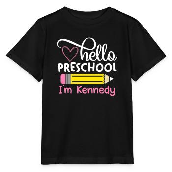 Hello Preschool - Stanley/Stella MINI CREATOR Kids’ T-Shirt - black - Front - Mikhail (115cm)