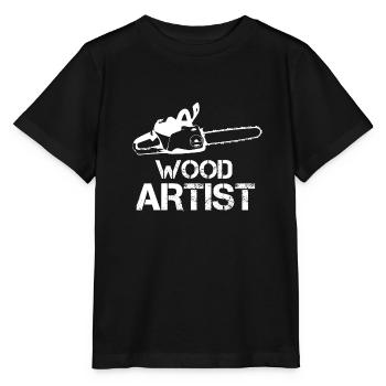 Künstler mit der Kettensäge Holz schnitzen - Stanley/Stella Kinder T-Shirt MINI CREATOR  - Schwarz - Vorne - Mikhail (115cm)