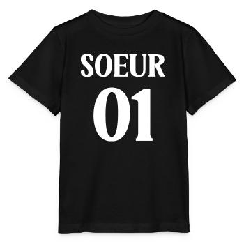 Soeur 01 - T-shirt bio MINI CREATOR Stanley/Stella Enfant - noir - Devant - Mikhail (115cm)