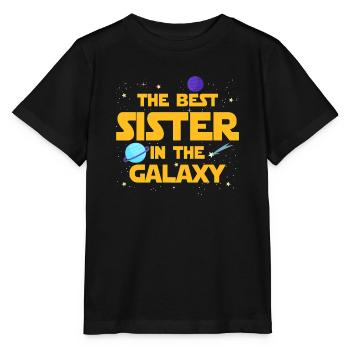 Die beste Schwester der Galaxis - Stanley/Stella Kinder T-Shirt MINI CREATOR  - Schwarz - Vorne - Mikhail (115cm)