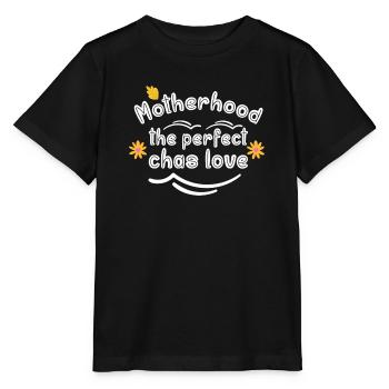 Motherhood the perfect chas love - Stanley/Stella MINI CREATOR Kids’ T-Shirt - black - Front - Mikhail (115cm)