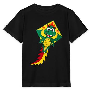 Süßer Flugdrachen - Stanley/Stella Kinder T-Shirt MINI CREATOR  - Schwarz - Vorne - Mikhail (115cm)