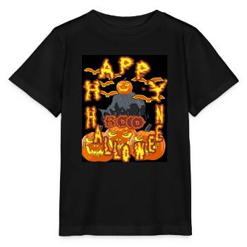 Bo, happy Halloween with Master Pumpkin - Stanley/Stella MINI CREATOR Kids’ T-Shirt - black - Front - Mikhail (115cm)