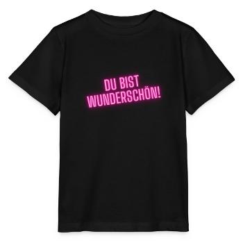 Du bist Wunderschön Geschenk Geschenkidee - Stanley/Stella Kinder T-Shirt MINI CREATOR  - Schwarz - Vorne - Mikhail (115cm)