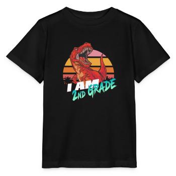 I am 2nd Grade, Second Grader - T-REX - Stanley/Stella Kinder T-Shirt MINI CREATOR  - Schwarz - Vorne - Mikhail (115cm)