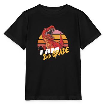 I am 2nd Grade, Second Grader - T-REX - Stanley/Stella Kinder T-Shirt MINI CREATOR  - Schwarz - Vorne - Mikhail (115cm)
