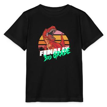Finally 3rd Grade, Second Grader - T-REX - Stanley/Stella MINI CREATOR Kids’ T-Shirt - black - Front - Mikhail (115cm)