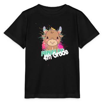 Enfin 4e année, quatrième année - T-shirt bio MINI CREATOR Stanley/Stella Enfant - noir - Devant - Mikhail (115cm)